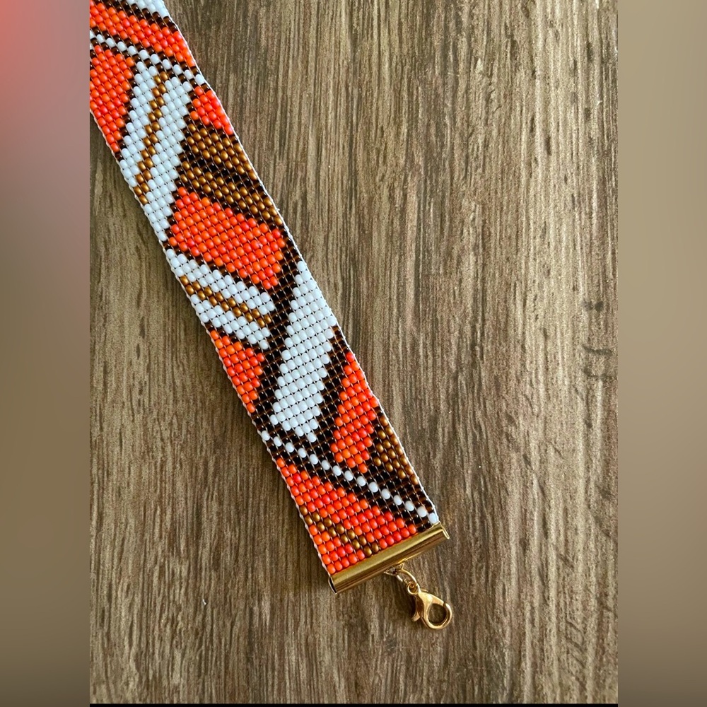 Pattern Loom Beaded Bracelet Handmade Made